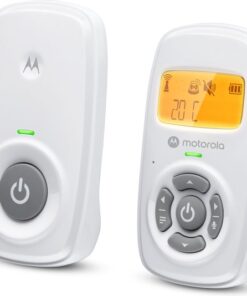 Motorola Nursery Babyfoon AM24 - Baby Monitor - Audio - Hoog Gevoelige Microfoon - DECT Technologie - tot 300 Meter Bereik - Twee-Weg Communicatie - Wit