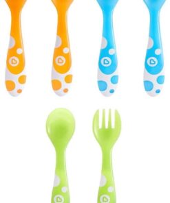Munchkin Besteksetje voor Baby's - Multi Gekleurd - Vaatwasserbestendig - Per 6 Stuks - Vanaf 3 Maanden