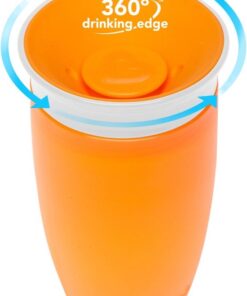 Munchkin Miracle® 360° de Originele Sippy Cup - Oefenbeker voor Baby’s - Anti-Lek Drinkbeker - 296ml - Oranje