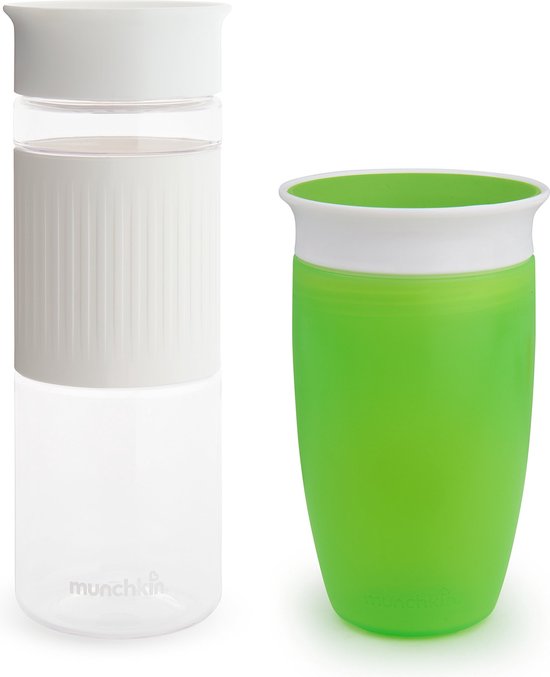 Munchkin Miracle 360° Ouder/Kind Set - Antilek - BPA-Vrij - Wit/Groen