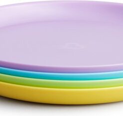 Munchkin Multi Gekleurde Bordjes voor Kinderen - Vrolijke Kleurtjes - Magnetron- en Vaatwasserbestendig - Per 4 Stuks