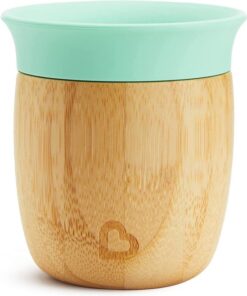 Munchkin Sippy Cup Bamboe Open Cup, Baby & Peuter - Drinkbeker voor 6 maanden en ouder, Bamboe Sippy Cup, BPA-vrije Spenen Cup voor kinderen en baby's, 360 Cup Design - 5 oz/150 ml
