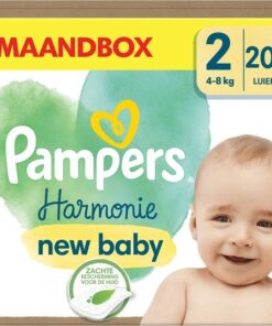 Pampers Harmonie Luiers - Maat 2 (4kg-8kg) - 204 Luiers - Maandbox