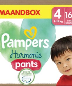 Pampers Harmonie Pants - Maat 4 (9kg-15kg) - 168 Luierbroekjes - Maandbox
