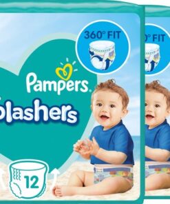 Pampers Splashers - 6 tot 11 kg - Voordeelverpakking 3 x 12 Wegwerpbare Zwemluiers