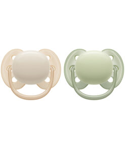 Philips Avent Ultra Soft Fopspeen - 0-6 Mnd - Beige/Groen - 2 Stuks