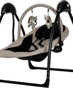 Qute Schommelstoel Q-Swing Sand Giraffe / Zwart Frame