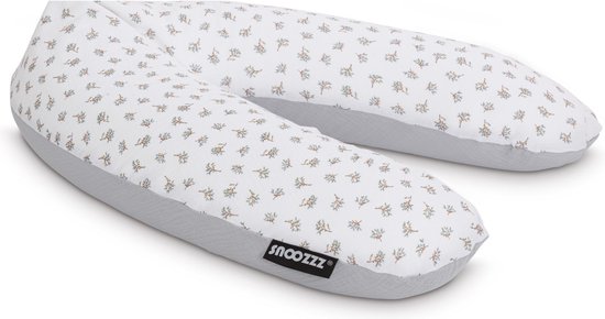 Snoozzz voedingskussen Zwangerschapskussen Zijslaapkussen - geruisloze microparel vulling - 185 cm - Judy