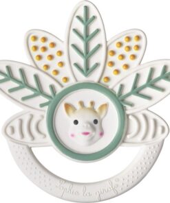 Sophie de giraf Blad Bijtring - 5-Senses Collectie - 100% natuurlijk rubber - Bijtspeelgoed baby - Vanaf 0 maanden - 10x10x1 cm - OK-Biobased - In witte geschenkdoos