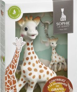 Sophie de giraf Save the Giraffes Cadeauset - Sophie de giraf & sleutelhanger - 100% Natuurlijk rubber - 2-Delig