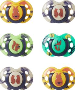 Tommee Tippee Fun Style spenen, symmetrisch orthodontisch ontwerp, BPA-vrij silicone, 18-36 m, verpakking van 6 stuks