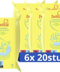 Zwitsal Goedemorgen Vochtige Washandjes - 6 x 20 stuks - Voordeelverpakking