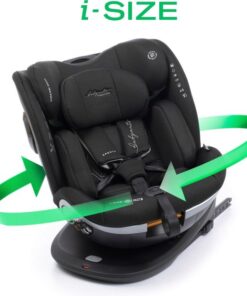 Babyauto Xperta i-Size Autostoel - 360° met Isofix - 40 tot 150cm - 0 tot 36kg - Tot 12 jaar - Kleur Zwart