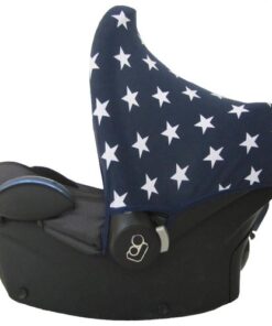 Wallabiezzz Zonnekap Maxi Cosi - Zonnescherm Auto Baby - Universeel - Cabriofix - Donkerblauw - Sterren