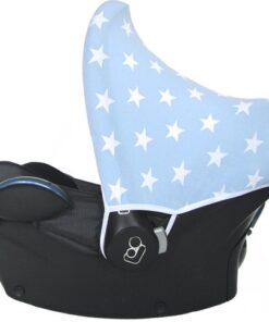 Wallabiezzz Zonnekap Maxi Cosi - Zonnescherm Kinderwagen - Universeel - Baby Blauw - Ster