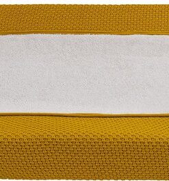 Baby's Only Gebreide baby aankleedkussenhoes - Waskussenhoes - Overtrek verzorgingskussen Flavor - Oker - 45x70 cm