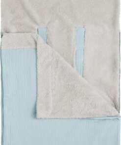 Baby's Only Zomer voetenzak 0+ autostoel Fresh ECO - Misty Blue - 100% ecologisch katoen - Geschikt voor drie- en vijfpuntsgordel