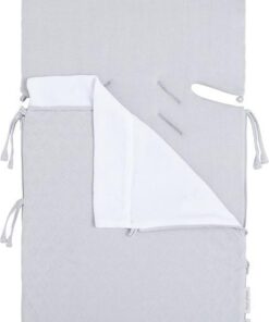 Baby's Only Zomer voetenzak autostoel 0+ Reef - Dusty Grey - 100% ecologisch katoen - Geschikt voor drie- en vijfpuntsgordel