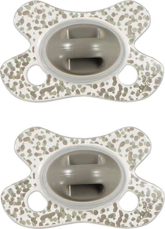 Difrax - Natural Fopspeen - Newborn - Grijze Speen - 2 st.