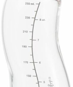 Difrax Glazen Babyfles 250 ml Natural - S-Fles - Anti-Colic - Roze - 1 stuk
