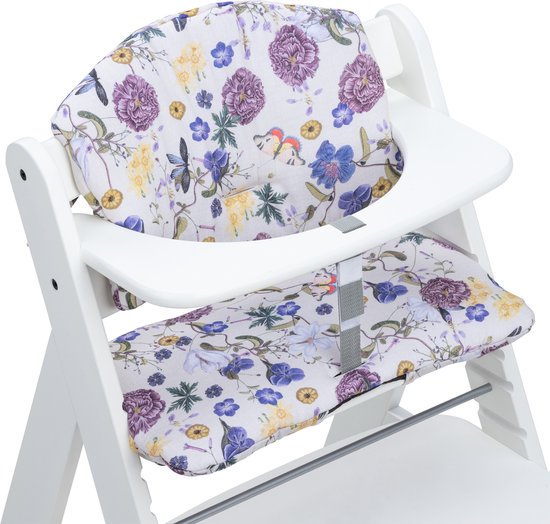 Hauck Alpha+ Highchair Pad Beige Floral zitkussen voor houten kinderstoel
