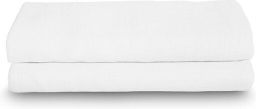 Jollein Hydrofiele Doek Large 115x115cm Bamboe Katoen - Wit - 2 Stuks