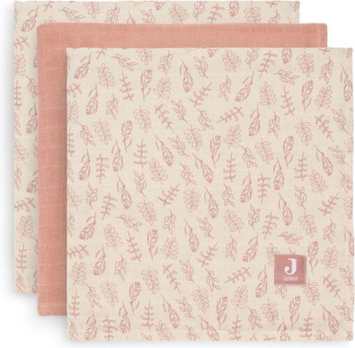Jollein Hydrofiel Multidoek Meadow 70x70cm - Rosewood - 3 Stuks