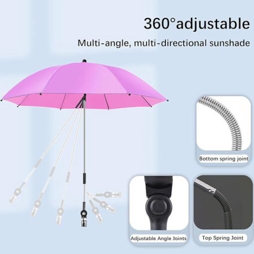 kinderwagen paraplu - Parasol voor kinderwagen, universeel bruikbaar,