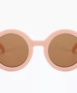 Kinder Zonnebril - Rond - Roze - Bruine Glazen - Peuter Zonnebril - Baby Zonnebril - Jongen - Meisje - UV400 Bescherming - 2 t/m 6 jaar