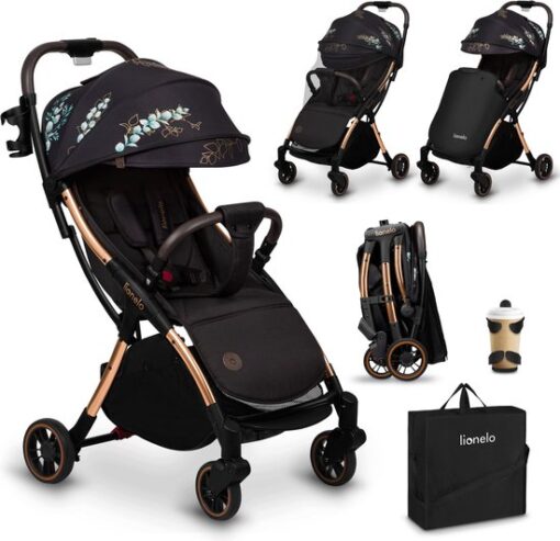 Lionelo Buggy Julie One - Kinderwagen Premium - Automatisch opvouwen - Wandelwagen tot 22 kg - Comfortabele zitje