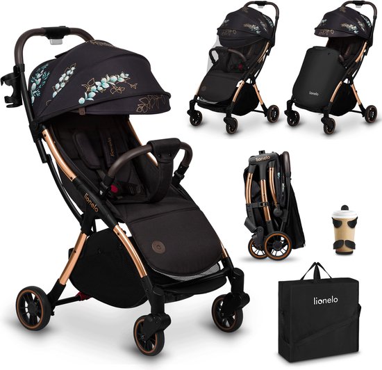 Lionelo Buggy Julie One - Kinderwagen Premium - Automatisch opvouwen - Wandelwagen tot 22 kg - Comfortabele zitje