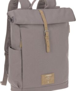 LÄSSIG Luiertas Rolltop Backpack rugzak incl verschoningsmatje rosewood grijs Limited Edition