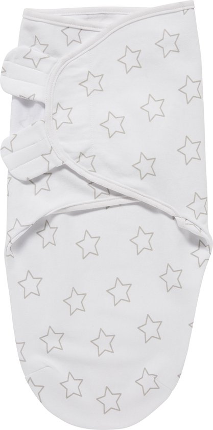Meyco Baby Stars swaddlemeyco inbakerdoek - grey - 4-6 maanden