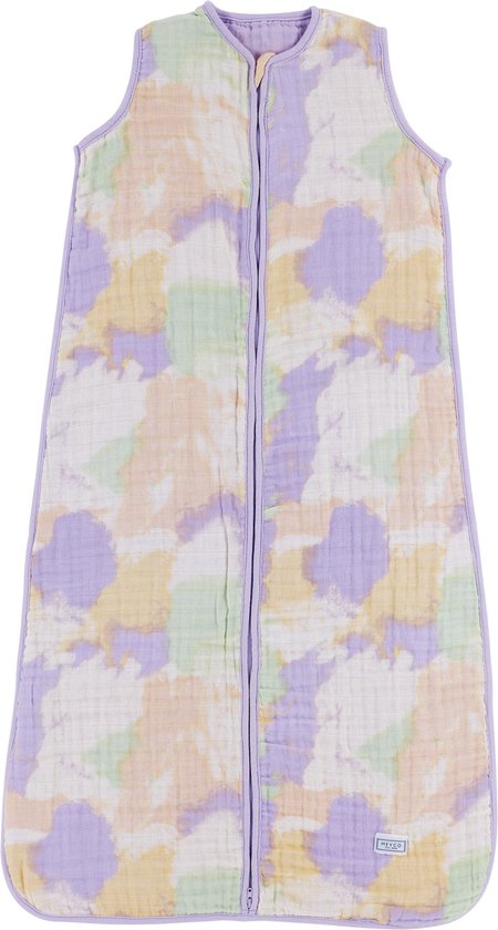 Meyco Baby Tie-Dye baby slaapzak - hydrofiel - soft lilac - 90cm