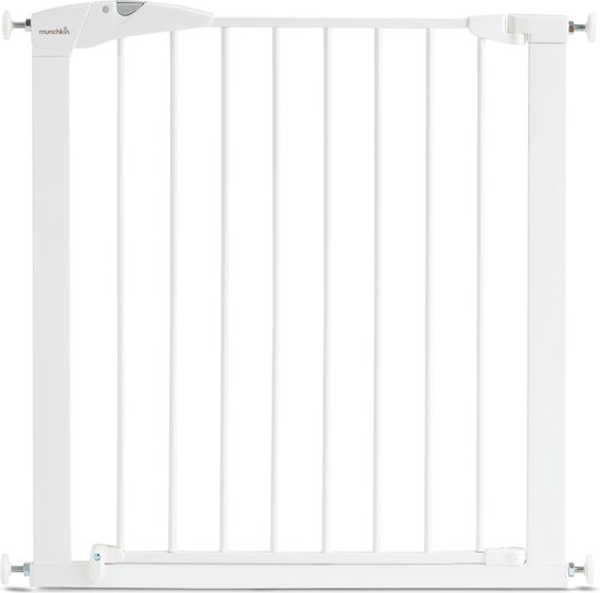 Munchkin Maxi Secure Gate Metalen Klemhek | Veiligheidshekje | Traphek Zonder Boren | Klembevestiging | 75 tot 82cm | Wit