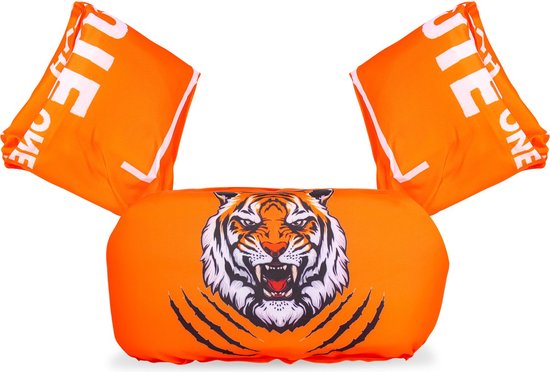 Qwali Tiger Zwemvest - 2 - 6 jaar - 15-30 kg - Zwembandjes - Drijfvest - Zwemvleugels - Kind - Puddle jumper