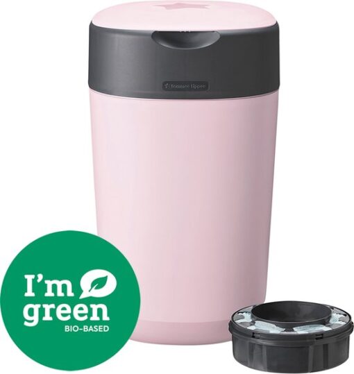 Tommee Tippee Milieuvriendelijke Twist & Click Luieremmer - met 1 Navulcassette - Roze