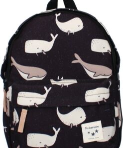 Kidzroom Paris Full of Wonders Rugzak - 2 t/m 6 jaar - Zwart - Walvis