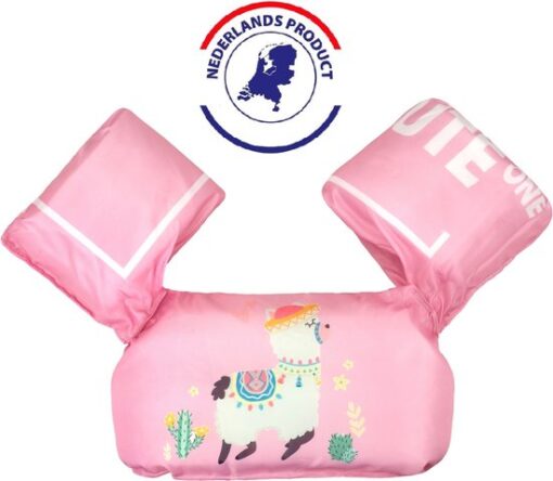 Edmondo Zwemvest kinderen - met Kinderslot / Veiligheidssluiting - Puddle Jumper Deluxe - Alpaca - 15 tot 30kg - 2 tot 6 jaar - Zwembandjes - Reddingsvest - Zwemvest kind - Nederlands product - NL handleiding