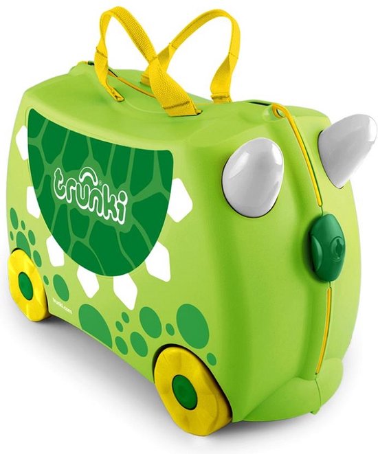 Trunki Ride-On Trunkisaurus Rex Kinderkoffer - 46 cm - Groen