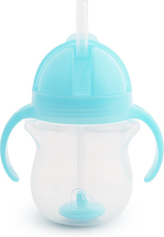 Munchkin Click Lock™ Tip & Sip Kop met rietje met extra gewicht Blue 6 m+ 207 ml
