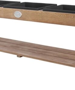 AXI Activiteiten Tafel in Donker Bruin met 3 Zwarte Bakken - Multi-inzetbare kindertafel voor diverse activiteiten