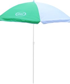 AXI Parasol in Groen / Wit - Kinderparasol van 125cm voor kinderen - Compatibel met AXI picknicktafels, watertafels & zandbakken