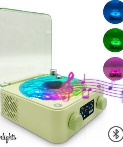 Aynlights ® Wave Vinyl-projector ( Groen) - - Noorderlichtprojector - Bluetooth Speaker - White Noise - Sterrenhemel - sterrenprojector