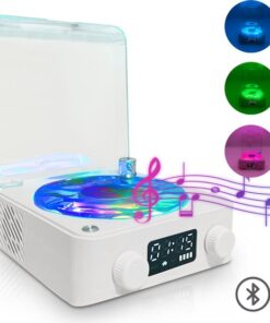 Aynlights ® Wave Vinyl-projector( Wit/blauw) - - Noorderlichtprojector - Bluetooth Speaker - White Noise - Sterrenhemel - Valentijnsdag Cadeau tip