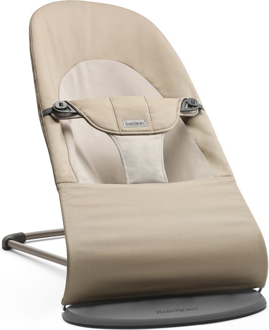 BabyBjörn Wipstoel Balance Soft - Geweven - Khaki-Beige - Ergonomisch - Verstelbaar - Inklapbaar