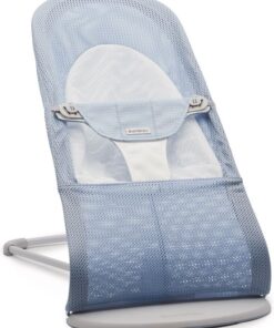 BabyBjörn Wipstoel Balance Soft - Mesh - Hemelsblauw-Wit - Ergonomisch - Verstelbaar - Inklapbaar
