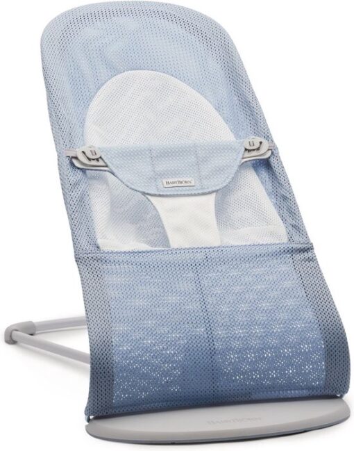 BabyBjörn Wipstoel Balance Soft - Mesh - Hemelsblauw-Wit - Ergonomisch - Verstelbaar - Inklapbaar