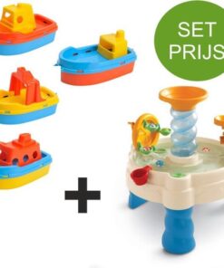 LITTLE TIKES SPIRALIN' SEAS WATERPARK WATERTAFEL met 4 kunststof bootjes