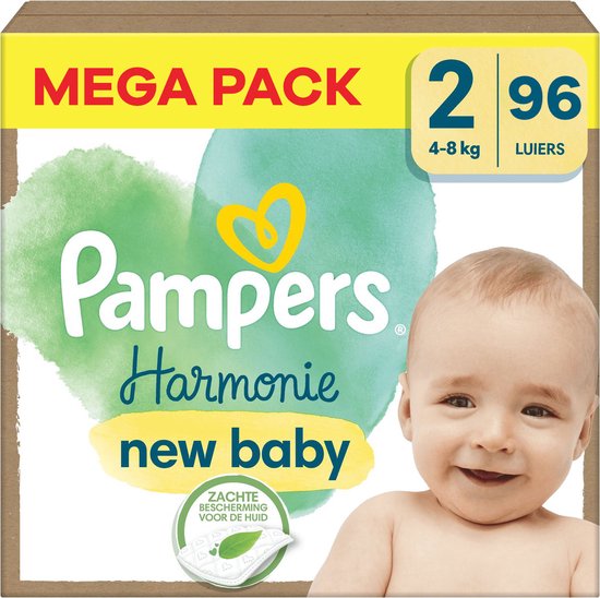 Pampers - Harmonie - Maat 2 - Mega Pack - 96 stuks - 4/8 KG